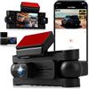 Techschermo Dash Cam Auto 360 Gradi, 4 Canali Telecamera Frontale Retro e Interna con GPS e 5G WiFi, 2K+3 * 1080P, Schermo IPS da 3 Pollici, Visione Notturna, Modalità Parcheggio 24/7, G-Sensore