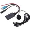 EBTOOLS Cavo Bluetooth Stereo Aux-In per Auto, Sostituzione per Alpine KCE-237B e Lettori CD dal 2009, Bluetooth 5.0, MP3, WMA, WAV, FLAC, DSD, Microfono Rimovibile, ABS, Nero Popolare