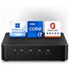 Betazon Mini PC Desktop NUOVO Ultra Compatto - Intel Core i7 - 8GB RAM - SSD 256GB - Windows 11 Pro + Office - WiFi + Bluetooth - Ideale per Ufficio, Studio, Smart Working - Garanzia 2 Anni