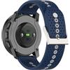 GIOPUEY Cinturini Compatibile con SUUNTO Run, Morbido TPU Cinturino [Design a Colori di Giunzione] - Blue/Grey