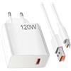 Tuvoyo Caricabatterie USB da 120 W per Xiaomi 15 14T 13T 12T 11T Pro/Ultra, Redmi Note 14 13 12 11 Pro+ 5G, Xiaomi Poco F6 Poco X7 Poco F4 GT, caricabatterie rapido USB Power per cellulare con cavo di