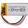 Liter energy battery Batteria a 3 cavi 401530 LiPo 3.7V 200mAh 0.74Wh 1S 5C Liter Energy Battery Ricaricabile con PCM termistore NTC Smartwatch Elettronica - Non adatto per Radiocomando 32x15x4mm (3P|200mAh|401530)