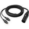System-S Cavo di ricambio 2 m XLR 4 pin maschio per cuffie Sennheiser HD 660 650 600 580