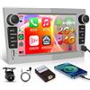 Hodozzy 【2+64G】Hodozzy Carplay Autoradio per Opel Vivaro Astra Antara Vectra Corsa Zafira Meriva con USB USB-C,7 Pollici Stereo auto Bluetooth con Android Auto/WiFi/GPS/RDS/FM+Telecamera Retromarcia,Argento