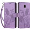 SIENIANLINE Cover per Samsung Galaxy J3 2017 PU Pelle Custodia Flip Viola