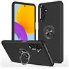 MEIQIBAO Cover Per Samsung Galaxy S24 Case Nascosto Supporto in metallo rotante a 360 gradi,Custodia Sottile Silicone Antiurto Antigraffio Protettiva Case,Compatibile con Samsung S24 5G,nero