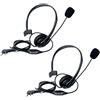 Retevis Cuffie Walkie Talkie 2 Pin Auricolare Headset Compatibile con Ricetrasmettitore RT24 RT27 RT15 RT617 RT618 RT619 Baofeng UV-5R BF-888S BF-88E Kenwood TYT HYT (2 pezzi)