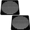 Aerzetix Set di 2 Griglie per Ventola 120x120 mm in plastica per Computer PC stampanti dispositivi audiovisivi proiettori multimediali/Colore Nero