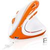 Uineer verticale ergonomico wireless mouse【Comfort migliorato】, design leggero e silenzioso,Bluetooth ricaricabile tramite, illuminazione RGB, ideale per l'ufficio, compatibile con PC, laptop e Mac