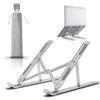 Cable Technologies Supporto PC Portatile Alluminio Notebook, Laptop Stand Regolabile 7 angolazioni, Comodino Ventilato Raffreddamento Compatibile con PC 10-15,6" Macbook Air,Pro ,Sacca inclusa, Silicone Anti Scivolo