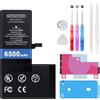 Elephantstory Batteria per iPhone x, 6500 mAh Alta Capacità Batteria ai Polimeri di Litio Compatibile con A1865 A1901 A1902 con Strumenti di Riparazione e Guida