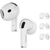 Yamobi 3 Paia di Copri Auricolari di Ricambio per Airpods 4 con Foro per Riduzione del Rumore, Tre Paia di Tips in Silicone nel Set, Auricolari in Silicone Ultra-Sottile per Airpods 4