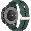 GIOPUEY Cinturini Compatibile con SUUNTO Run, Morbido TPU Cinturino [Design a Colori di Giunzione] - Green/Black