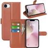 Fertuo Cover per iPhone 17e, Custodia Portafoglio Cover a Libro in Pelle Flip Case Sottile con Silicone Bumper, Fibbia Magnetica, Porta Carte e Kickstand, Marrone