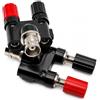 Aoowei BNC femmina spina a 4 mm banana femmina presa presa presa presa per coassiale RF adattatore splitter connettore oscilloscopio filo 2-Pack