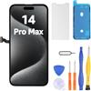 LL TRADER - Schermo LCD per iPhone 14 Pro Max 6,7 FHD, Schermo di Ricambio Touch Digitizer 3D Touch, Kit di Riparazione con Montaggio del Telaio 2026