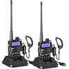 JUCJET 5R M ricetrasmittenti portatili per radioamatori, radio bidirezionali serie 5R aggiornate, compatibili con impostazioni serie UV-5R, 128 canali, One-Key Frequency Match, potenza 5W/1W, 2 Pezzi