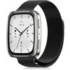 YealRed 20mm Cinturino per Amazfit Active 2, Maglia Metallo (Nero)