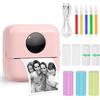 GuKKK Mini Stampante Fotografica Termica Bluetooth, Istantanea Portatile Con Ricarica USB per Note, Diario, Elenco