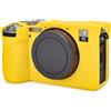 Rieibi Alpha 7C II - Custodia protettiva in morbido silicone per fotocamera digitale Sony A7C II/Alpha 7C II, custodia in silicone antigraffio, leggera, colore: giallo