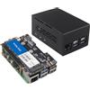 ZDE ZP581 PoE+ HAT PCIe to M.2 Key M NVMe SSD Adapter Board with Aluminum Case ZC501 for Raspberry Pi 5 Support 802.3af/at Network Standard M.2 NVMe SSD 2230 2242 2280
