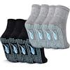 TENQUAN Calze Antiscivolo Yoga, 4 Paia Calzini Pilates Donna, Calze Antiscivolo Uomo Estive, Calzini Antiscivolo Palestra per Allenamento Sportivo Domiciliare (2 Nero 2 Grigio, M, EU 39-42, Quarter)