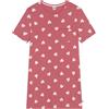 Petit Bateau A0cuy, Camicia da Notte A Maniche Corte Donna, Rosa/Bianco, XXS