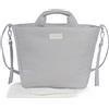 PASITO A PASITO Borsa Fasciatoio Little Bloom Vichy Grigio Pasito a Pasito