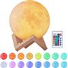 EXTSUD Lampada Luna, Luce Notturna LED a Forma di Luna 15cm, 16 Colori 4 Modalità, Regalo Perfetto per Compleanni e Feste