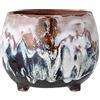 Bloomingville Cozy 82047415 - Vaso decorativo in terracotta, colore marrone e blu