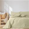 AmeliaHome Copriletto con pompon 220 x 240 cm Copriletto double face Ultrasonic Trapuntatura Poliestere Meadore Beige