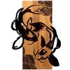 Wallity Elegante accessorio decorativo da parete in legno, color noce e nero, 43 x 58 x 3 cm, 50% legno (3 cm) e 50% metallo (1,5 cm), design unico per la decorazione della casa elegante