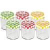 Tescoma 895110 Vasetto per Conserve, Vetro, Tappo Multicolore, 125 ml, 6 pz