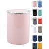MSV - Pattumiera da bagno Aspen - Pedale e coperchio basculante - 6 L - Ø18,5 x 26 cm - Rosa chiaro - Design elegante - Ideale per bagno, ufficio, cucina