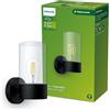 Philips LED Flareon Lampada da Parete per Esterni, Rotonda, Lampadina non Inclusa, 25W, IP44, Nero