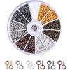 Mikihat 600 Pezzi Mini Viti a Occhiello, Ganci a Vite con Occhiello, Occhielli Viti Filettati Bulloni a Occhiello, Vite Perno Occhio in Metallo per Gioielli Creazione di Artigianato Fai da Te, 4 x 8 mm