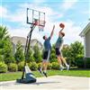 DecHome Canestro Basket con Altezza Regolabile 245-305 cm a Manovella Nero