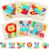HOTUT Puzzle in Legno per Bambini, 6 in 1 Legno Giocattoli Bambini, Giochi da Puzzle, Animali Montessori Giochi Bambino Educativi per Bambino sopra i 2 Anni