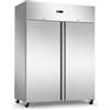 Ristoattrezzature Modello: 12442002099011,Armadio frigo refrigerato Classe A in acciaio inox 2 ante 1400 lt, ventilato -2 +8 °C a basso consumo energetico - QN