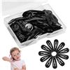 AvoDovA 50PCS Mollette per Capelli Bambina, 3CM Fermagli Capelli in Metallo Antiscivolo, Carino Fermagli per Capelli Donne, Capelli Antiscivolo Accessori per Bambini, Ragazze Donne (Nero)