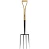 JCB - Heritage Garden Fork - Heavy Duty Professional Site and Gardening Tools - Forca da scavo per coltivare, bordare, spostare il terreno, preparare il terreno, piantare alberi, scavare trincea e