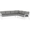 Bizzotto Set Salotto Angolare Flaminio Bianco