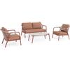Bizzotto Set4 Salotto Miravet Rame