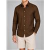 Amirante Antica Sartoria Napoletana Camicia uomo in puro lino collo francese tinta unita - slim fit