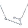 MicVivien Collana Donna Argento 925 Zirconia Cubica con Ciondolo 12 Costellazione, Oroscopo, Stella, Segno Zodiacale Collana con Pendente Gioielleria