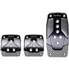 Simoni Racing 963/C Pedali Universali Carbon Shade, Kit Copripedale Universale in Alluminio nero e Carbonio Bianco, Per Acceleratore, Frizione e Freno