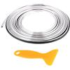 Majatou Strisce di Rivestimento per Interni Auto, Striscia di Arredamento per Interni Auto, Strisce di Modanatura per Interni Auto Cruscotto Porta Bocchetta D'aria Volante Linea Decorativa(Argento placcato)