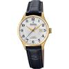 Festina SWISS MADE Orologio Donna Analogico Pelle Nera - Movimento al Quarzo - Vetro Zaffiro - Impermeabile 10 ATM - Elegante, Classico e Vintage - Calendario F20011/5 - Classic Leather
