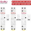 EARU Contattore Modulare Domestico EARU DC 12V/24V AC 110V/230V 2P 16A 20A 25A 2NO 2NC 1NO1NC Montato su Guida DIN per Casa Intelligente Fai-da-Te