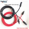 NONE 1 paio di cavi di prolunga solare a doppia estremità rossi e neri con connettore 2-10 metri 4mm2/6mm2 cavo per pannello solare cavo fotovoltaico
